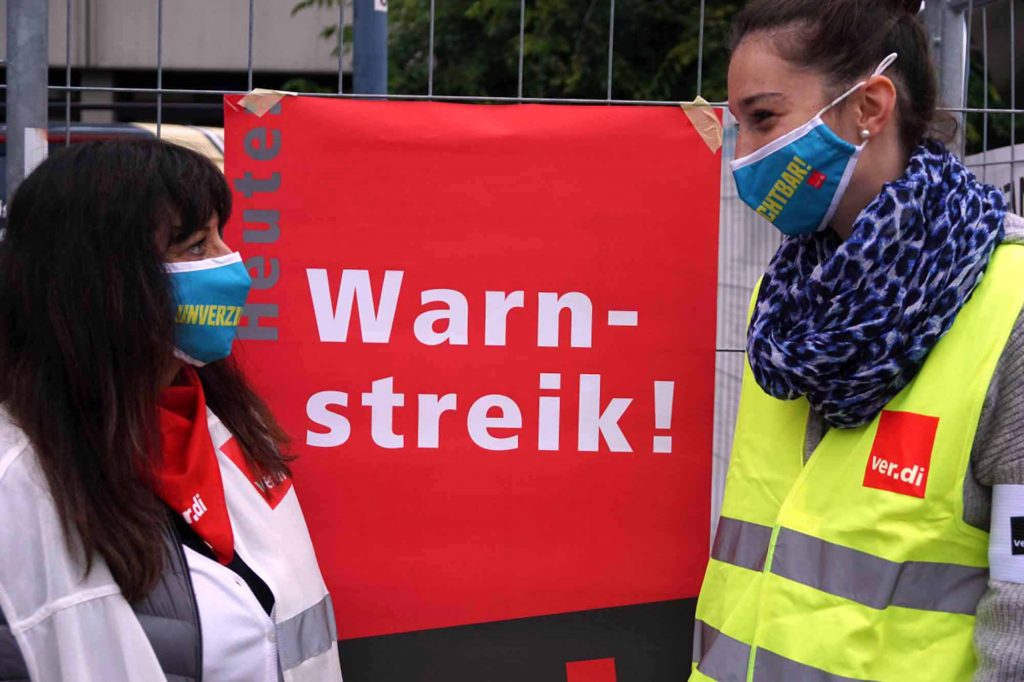 Warnstreik in Offenbach in der Tarifrunde Öffentlicher Dienst 2020