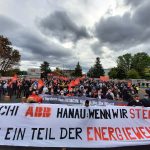 Schwarze-Wolken über Großauheim - Protest am 5.10.2020 gegen die Schließung von Hitachi-ABB