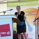 Begrüßung durch verdi-Sekretärin Anja Golder