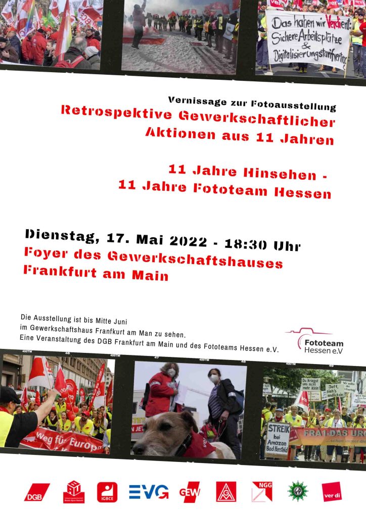 Ausstellung "11 Jahre Hinsehen 11 Jahre Fototeam Hessen" - Vernissage am 17. Mai um 18:30 Uhr