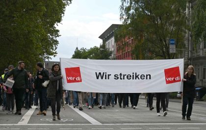 Demozug durch die Stadt