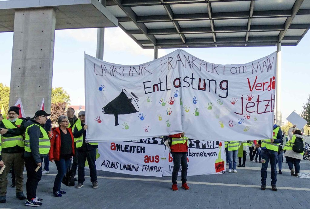 Warnstreik am Uniklinikum Frankfurt