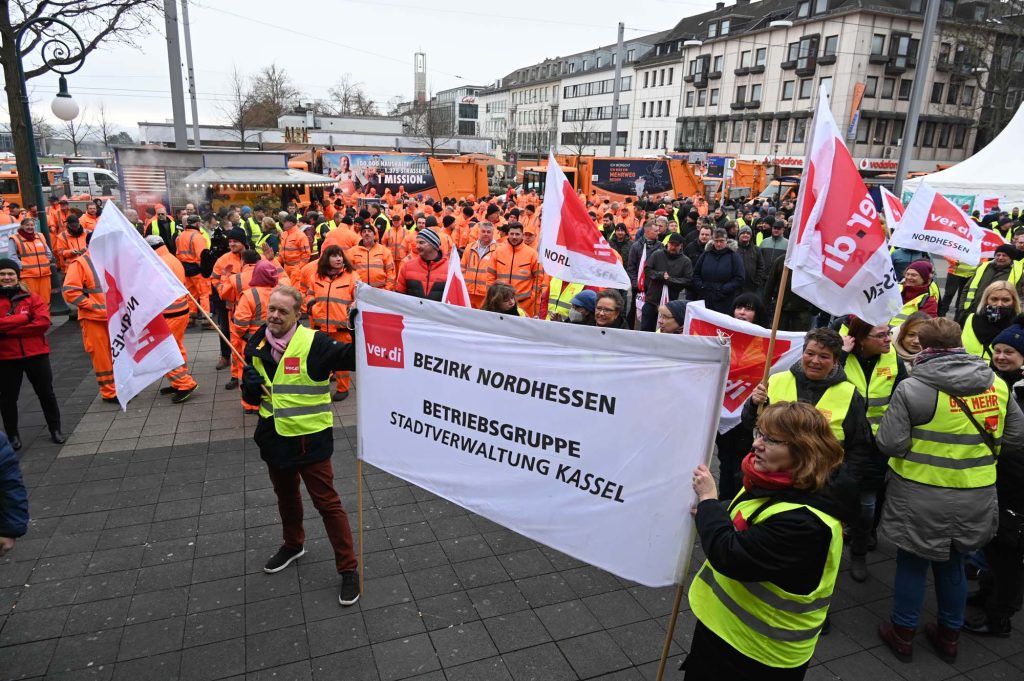 Warnstreik am 15. Februar 2023 in Kassel