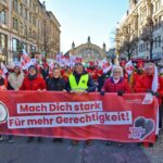 2500 Beamte und Beamtinnen demonstrieren in Frankfurt