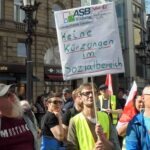 Kundgebung am Kaiserplatz in Frankfurt