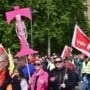 Demozug durch die Innenstadt