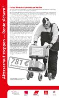 RollUp Nr 0 - Start RollUp 0 der Ausstellung ALTERSARMUT STOPPEN - RENTE SICHERN