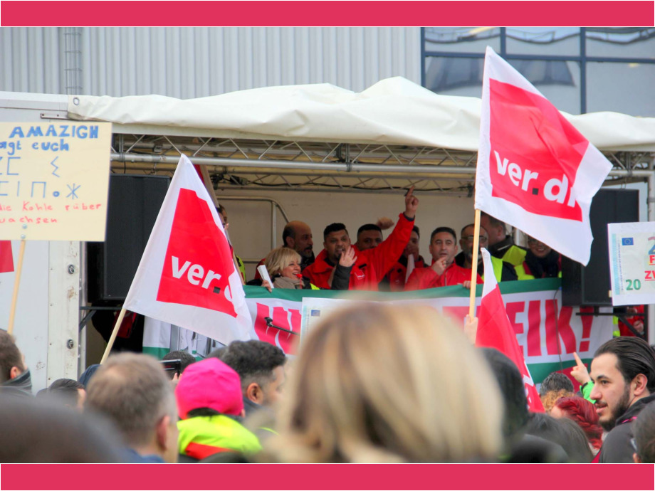 Streik der Beschäftigten in der Luftsicherheit am 15.01.2019 am Flughafen Frankfurt