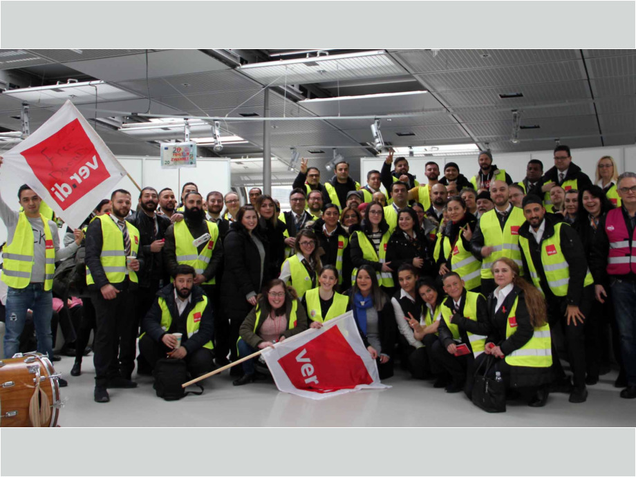 Streik der Beschäftigten in der Luftsicherheit am 15.01.2019 am Flughafen Frankfurt