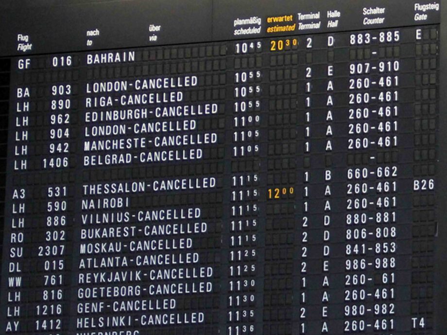 Streik der Beschäftigten in der Luftsicherheit am 15.01.2019 am Flughafen Frankfurt