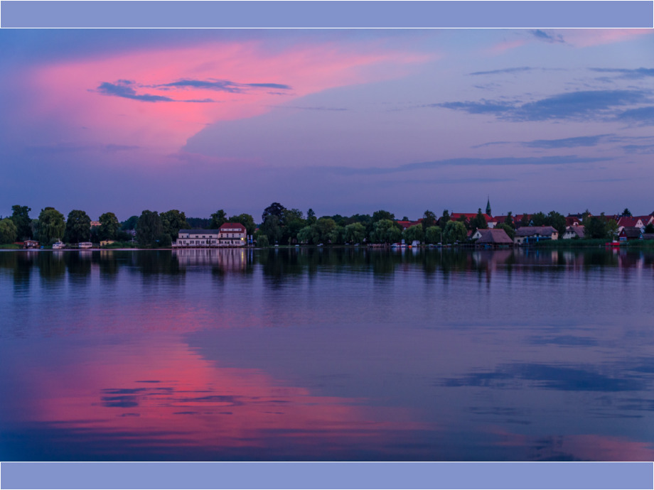 Sonnenuntergang über dem See