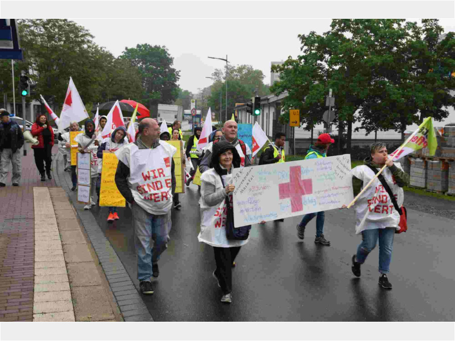 Demozug durch die Stadt