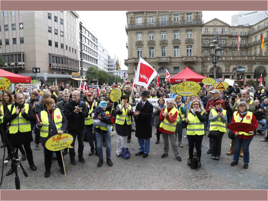 Streikkundgebung der Bankbeschäftigten am 17. Mai 2019 in Franfurt
