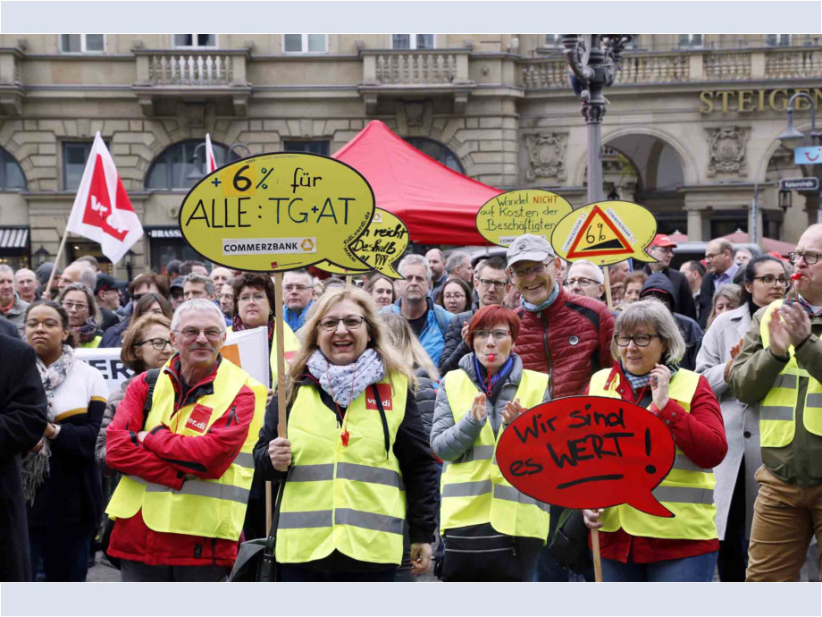Streikkundgebung der Bankbeschäftigten am 17. Mai 2019 in Franfurt