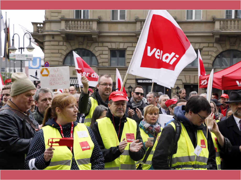 Streikkundgebung der Bankbeschäftigten am 17. Mai 2019 in FranfurtStreikkundgebung der Bankbeschäftigten am 17. Mai 2019 in Franfurt