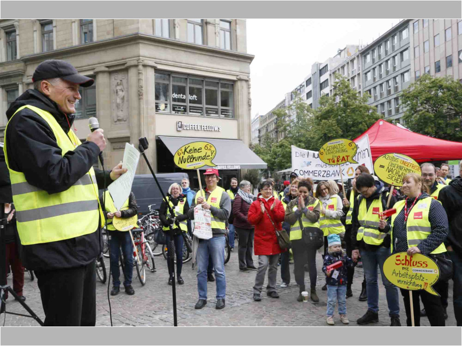 Streikkundgebung der Bankbeschäftigten am 17. Mai 2019 in Franfurt