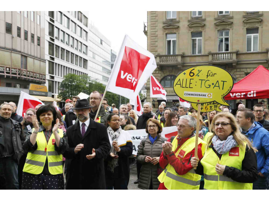 Streikkundgebung der Bankbeschäftigten am 17. Mai 2019 in Franfurt