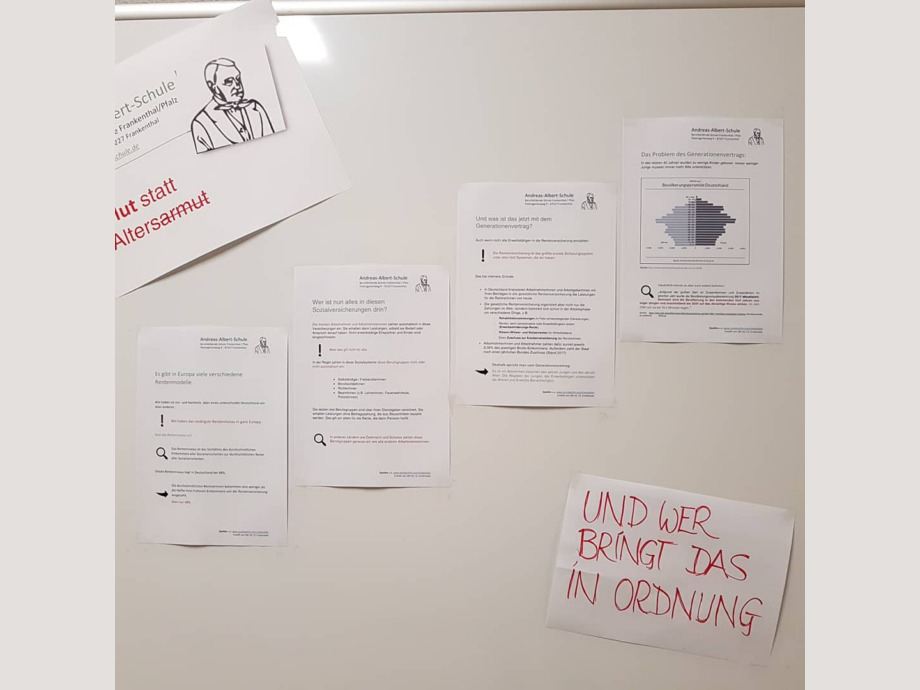 die Schüler haben im Rahmen eines Projekts Informationen zum Thema zusammengetragen