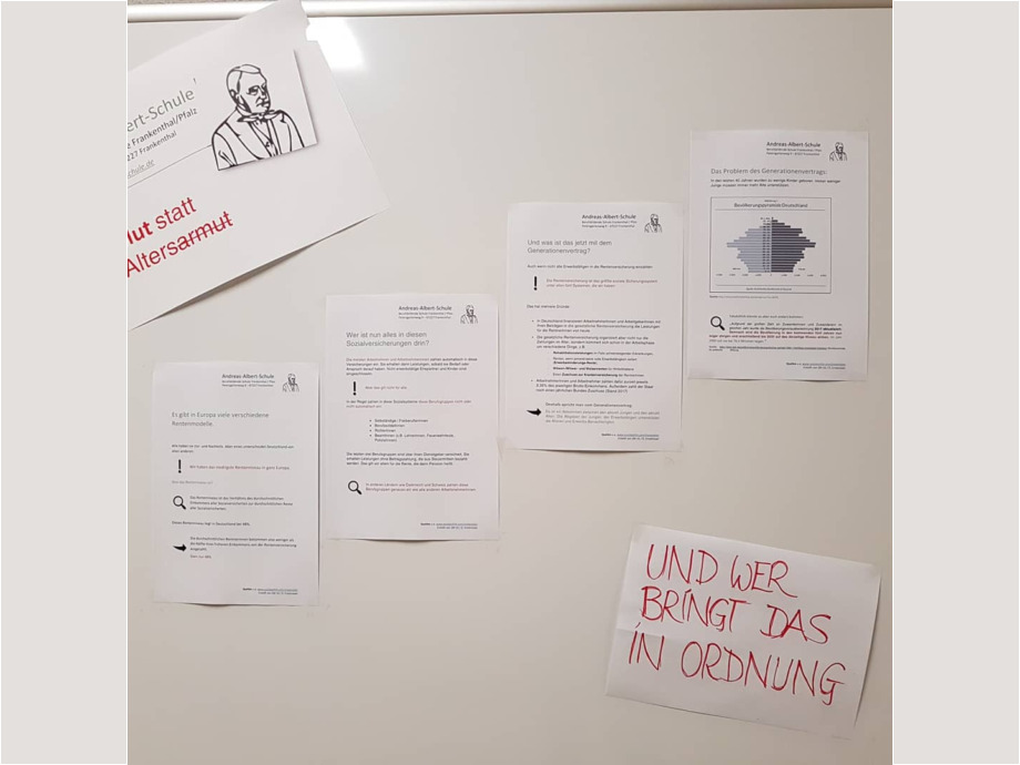 die Schüler haben im Rahmen eines Projekts Informationen zum Thema zusammengetragen