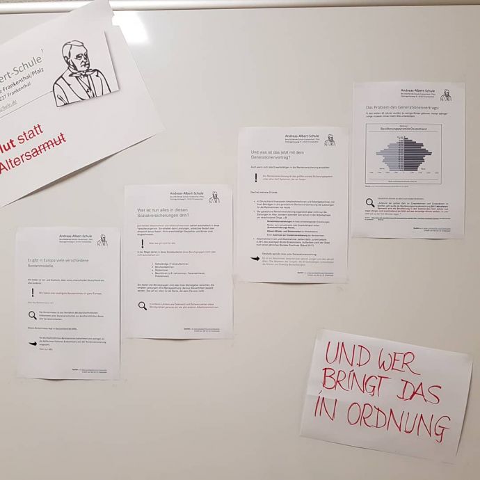 die Schüler haben im Rahmen eines Projekts Informationen zum Thema zusammengetragen