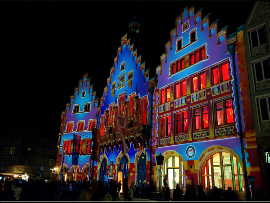 Römer in blau, Frankfurt