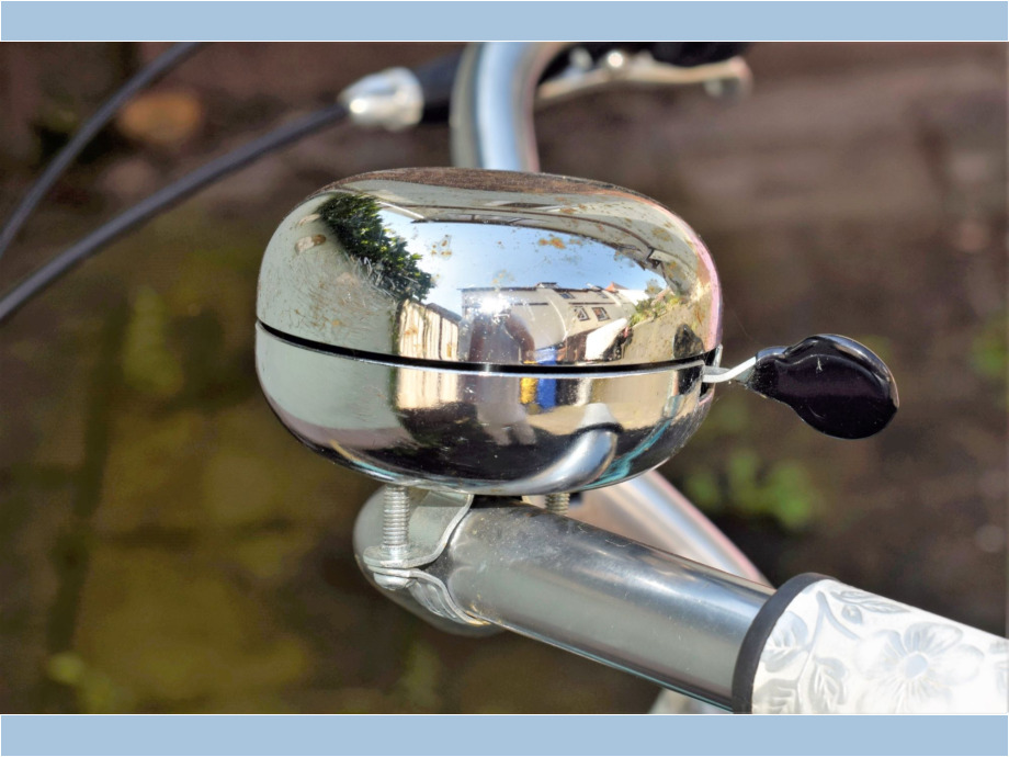 Reflektion auf der Fahrradklingel