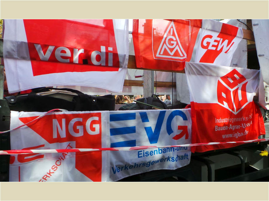 Die Gewerkschaften unterstützen die Klimaschutzproteste