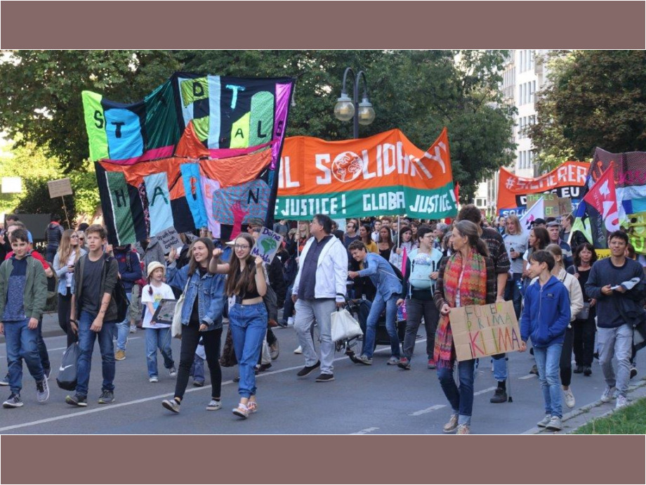 Demozug durch die Innenstadt