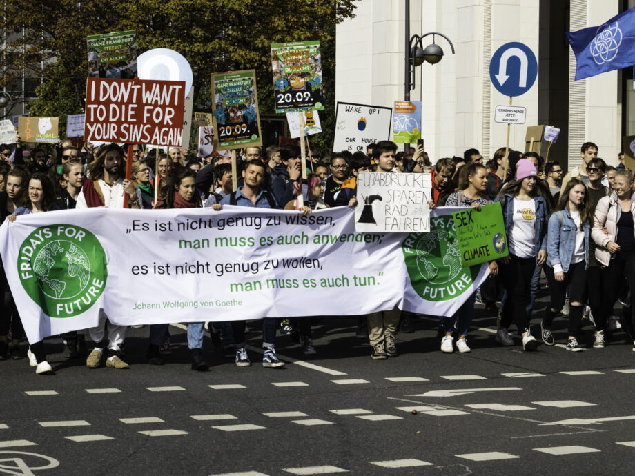 Demozug durch die Stadt