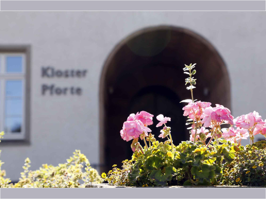 an der Klosterpforte endet der Besucherstrom an der Klosterpforte endet der Besucherstrom