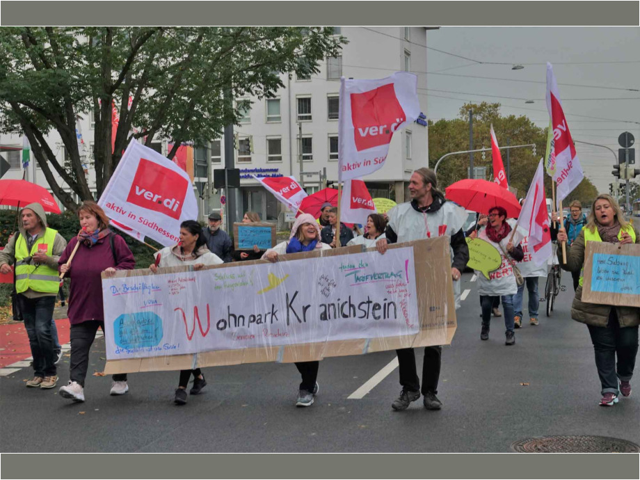 2019-10-19 Warnstreik Wohnpark Kranichstein