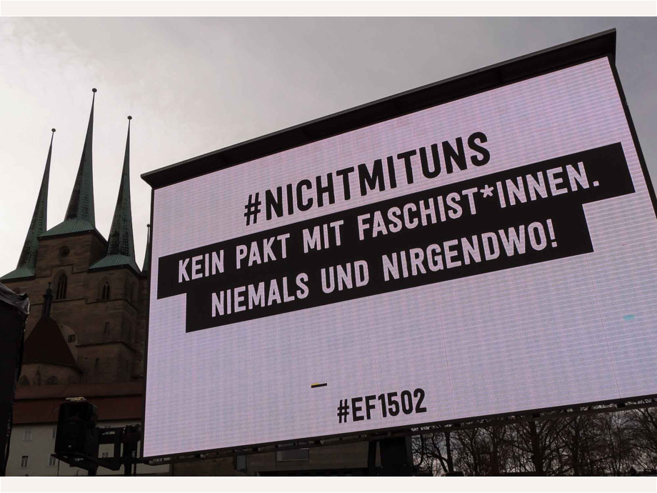 #Nichtmituns - 18.000 demonstrieren am 15. Februar 2020 in Erfurt gegen Pakt mit rechts #Nichtmituns - 18.000 demonstrieren am 15. Februar 2020 in Erfurt gegen Pakt mit rechts
