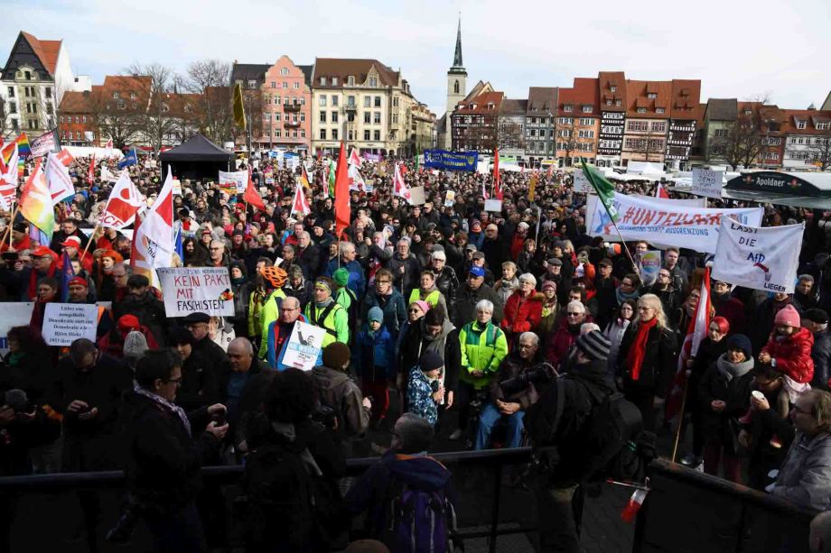 #Nichtmituns - 18.000 in Erfurt gegen Pakt mit rechts #Nichtmituns - 18.000 demonstrieren am 15. Februar 2020 in Erfurt gegen Pakt mit rechts