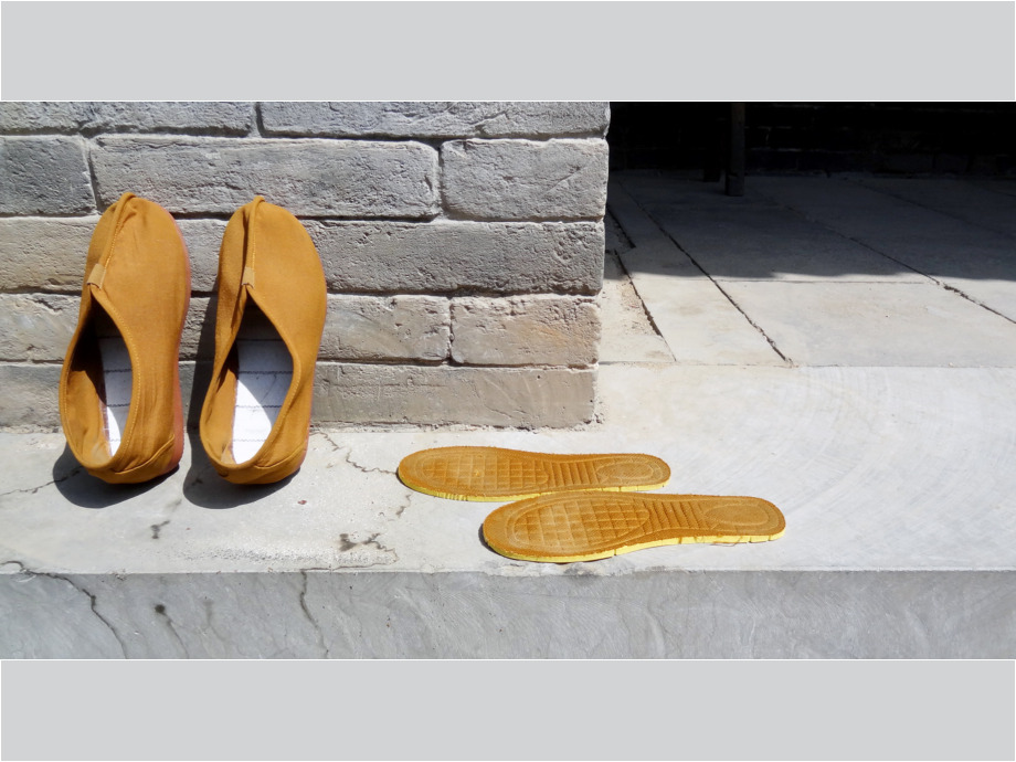 Des Mönchs Schuhe-chan-buddhistisches Shaolin-Kloster