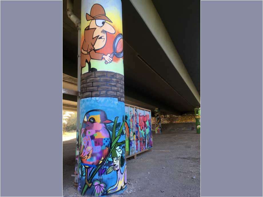 Graffiti-Galerie im Grüngürtel Frankfurt
