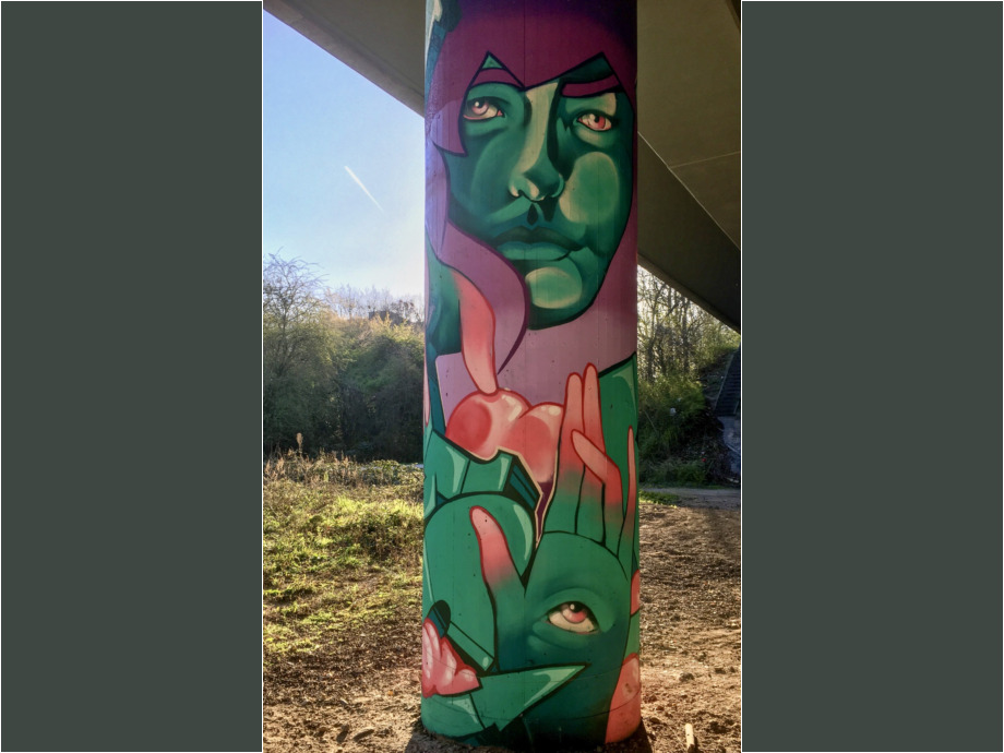 Graffiti-Galerie im Grüngürtel Frankfurt