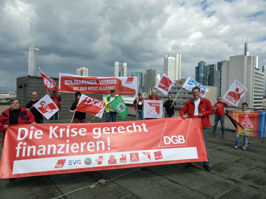 1. Mai 2020 - Hoch über den Dächern von Frankfurt