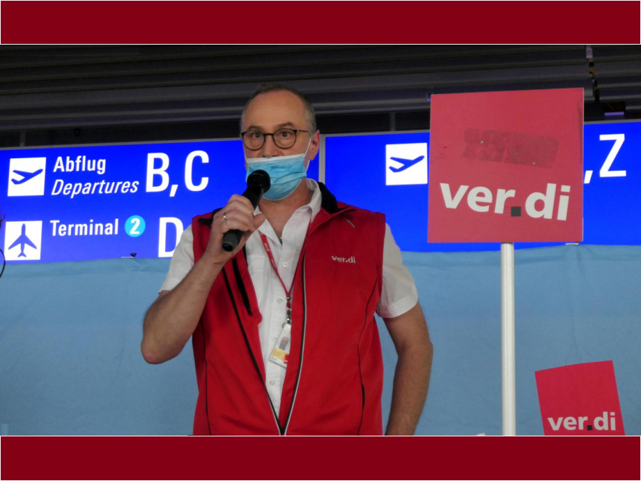 Uwe Schramm, Gewerkschaftssekretär am Flughafen