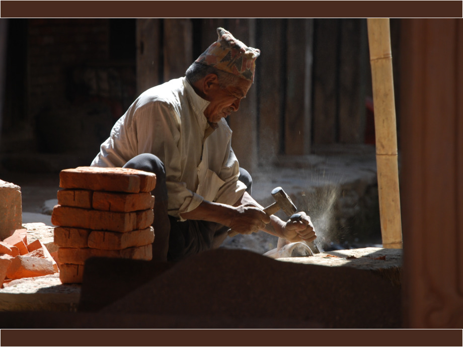 Maurer in Bhaktapur - Nepal