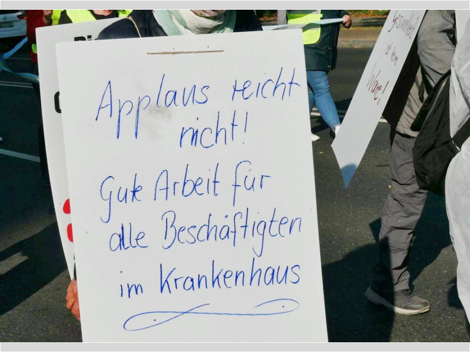 Die Beschäftigten der öffentlichen Daseinsvorsorge fordern, dass ihre Leistungen angemessen honoriert werden