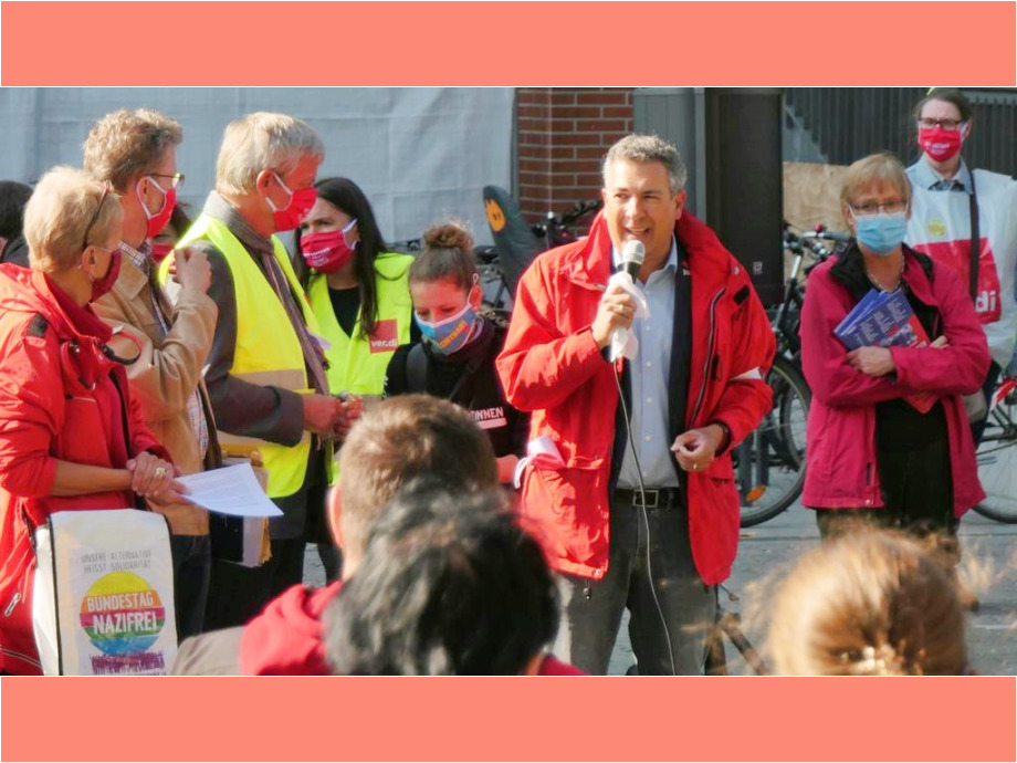 Alex Klein, stellvertretende Geschäftsführer des ver.di Bezirks Frankfurt am Main und Region