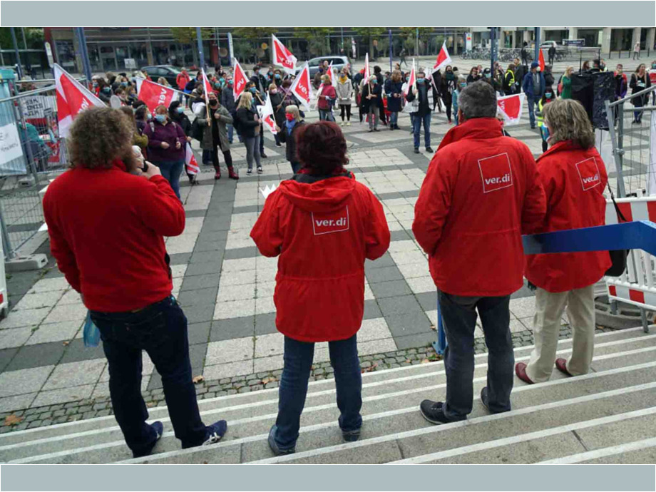 Warnstreik in Offenbach in der Tarifrunde Öffentlicher Dienst 2020