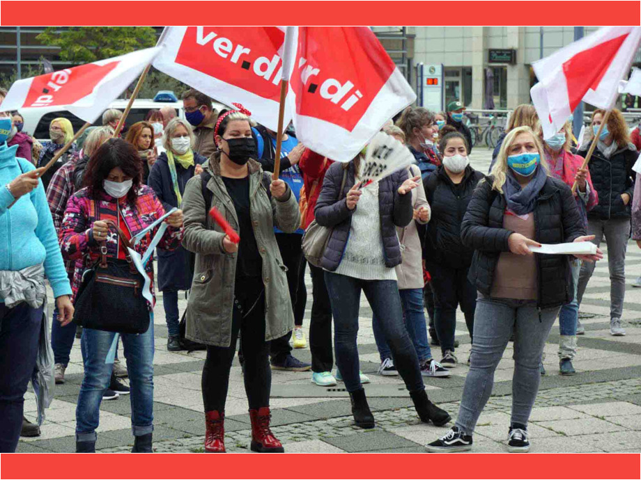 Warnstreik in Offenbach in der Tarifrunde Öffentlicher Dienst 2020