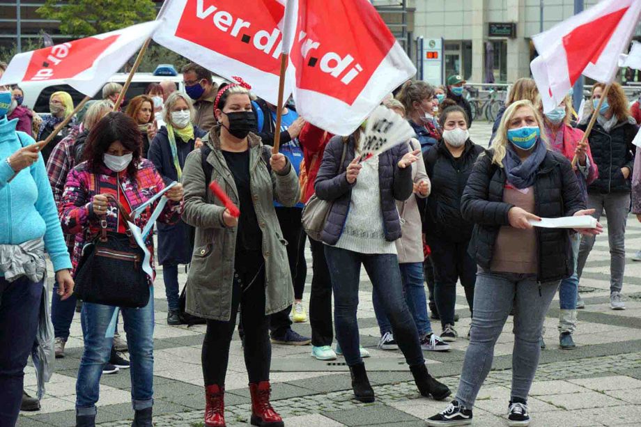 Warnstreik in Offenbach in der Tarifrunde Öffentlicher Dienst 2020