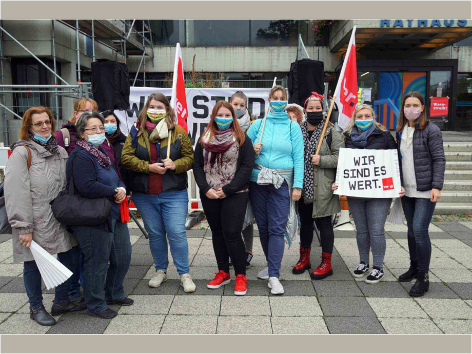 Warnstreik in Offenbach in der Tarifrunde Öffentlicher Dienst 2020