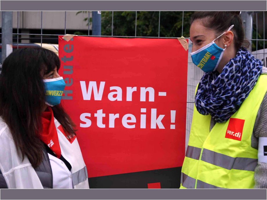 Warnstreik in Offenbach in der Tarifrunde Öffentlicher Dienst 2020