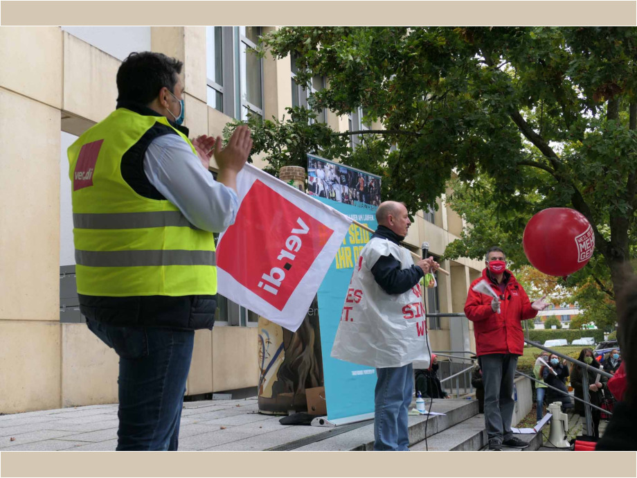 "Wir halten den Laden am Laufen - jetzt seid ihr dran" - Warnstreik am 15.10. in Bad Vilbel "Wir halten den Laden am Laufen - jetzt seid ihr dran" - Warnstreik am 15.10. in Bad Vilbel