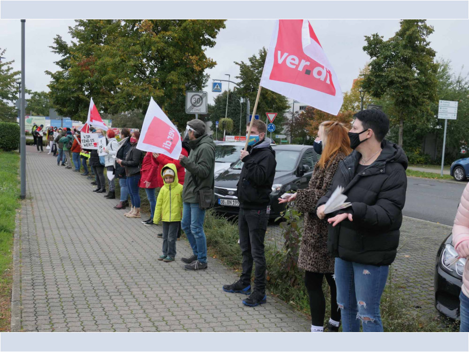 "Wir halten den Laden am Laufen - jetzt seid ihr dran" - Warnstreik am 15.10. in Bad Vilbel "Wir halten den Laden am Laufen - jetzt seid ihr dran" - Warnstreik am 15.10. in Bad Vilbel
