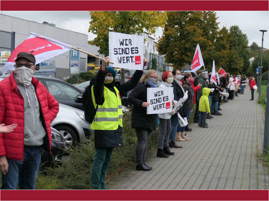 "Wir halten den Laden am Laufen - jetzt seid ihr dran" - Warnstreik am 15.10. in Bad Vilbel "Wir halten den Laden am Laufen - jetzt seid ihr dran" - Warnstreik am 15.10. in Bad Vilbel