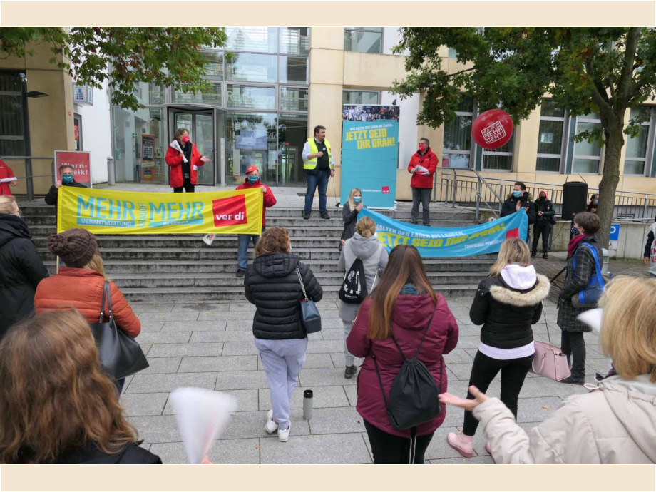 "Wir halten den Laden am Laufen - jetzt seid ihr dran" - Warnstreik am 15.10. in Bad Vilbel "Wir halten den Laden am Laufen - jetzt seid ihr dran" - Warnstreik am 15.10. in Bad Vilbel